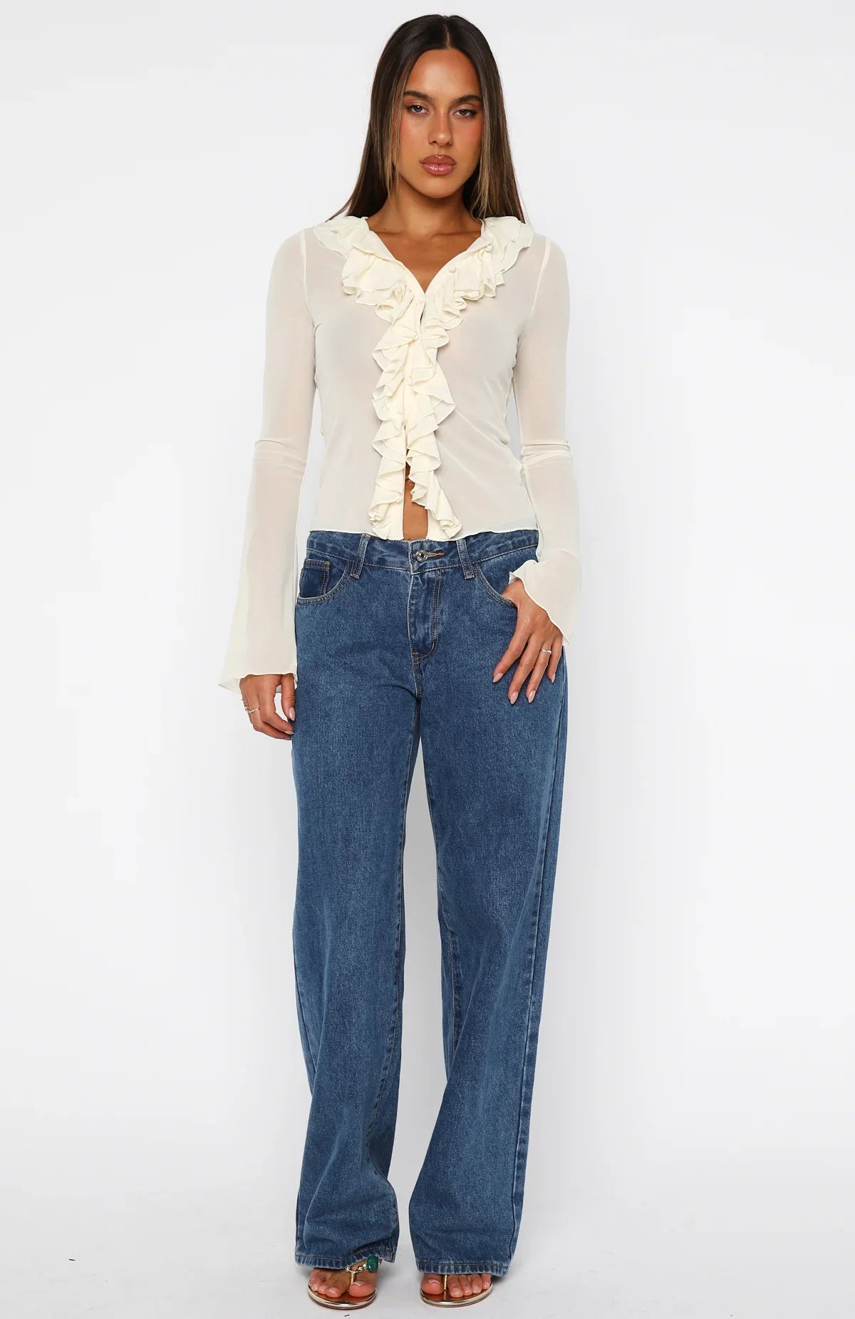 Just Me Long Sleeve Top Butter