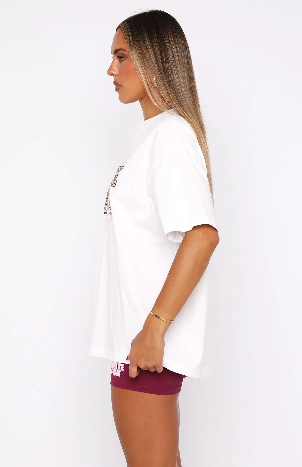 11th Street Shes So Lucky Oversized Tee Leopard Splice