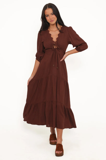 Eleonara Midi Dress Chocolate