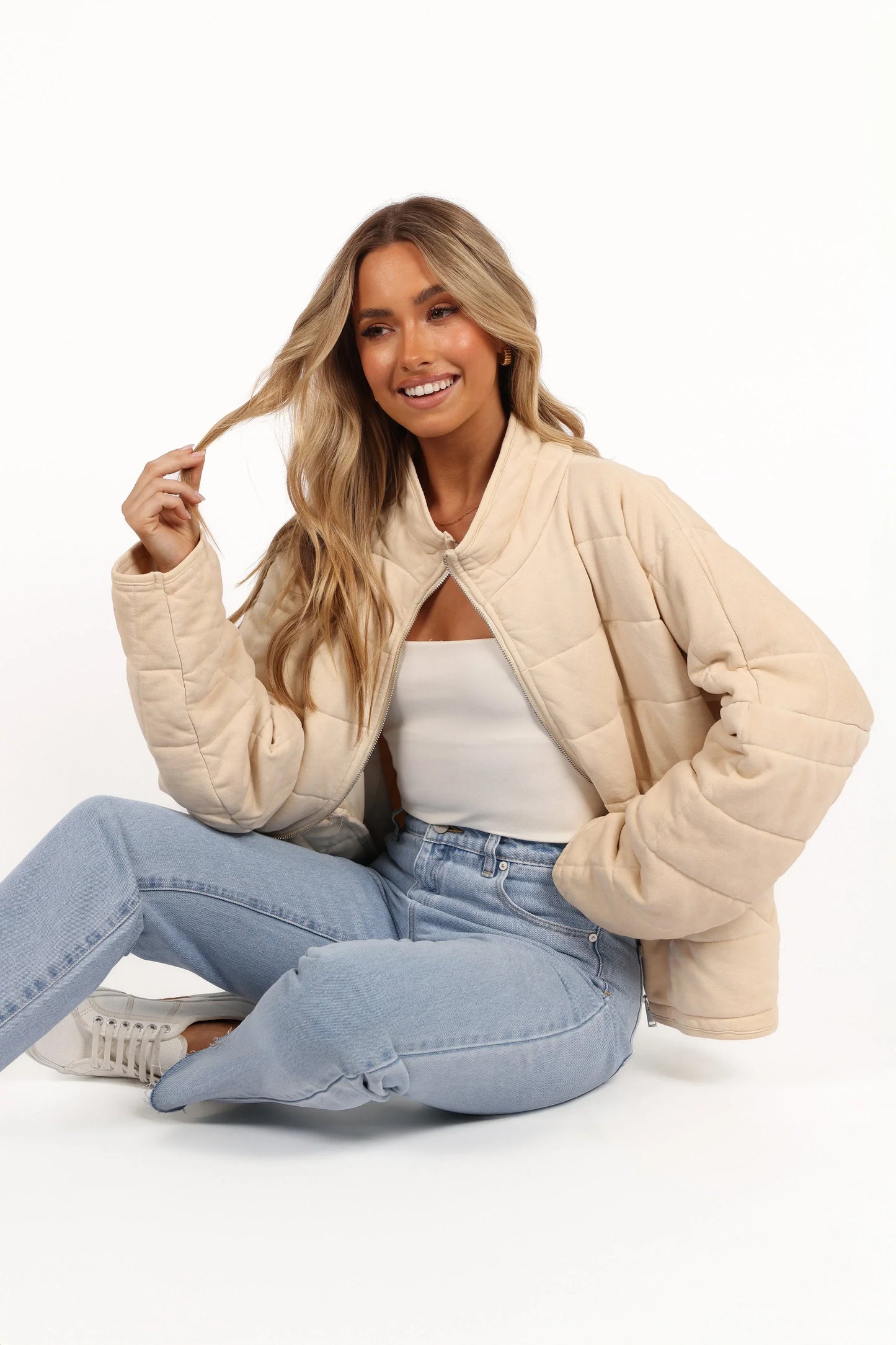 Alegra Quilted Jacket Cream