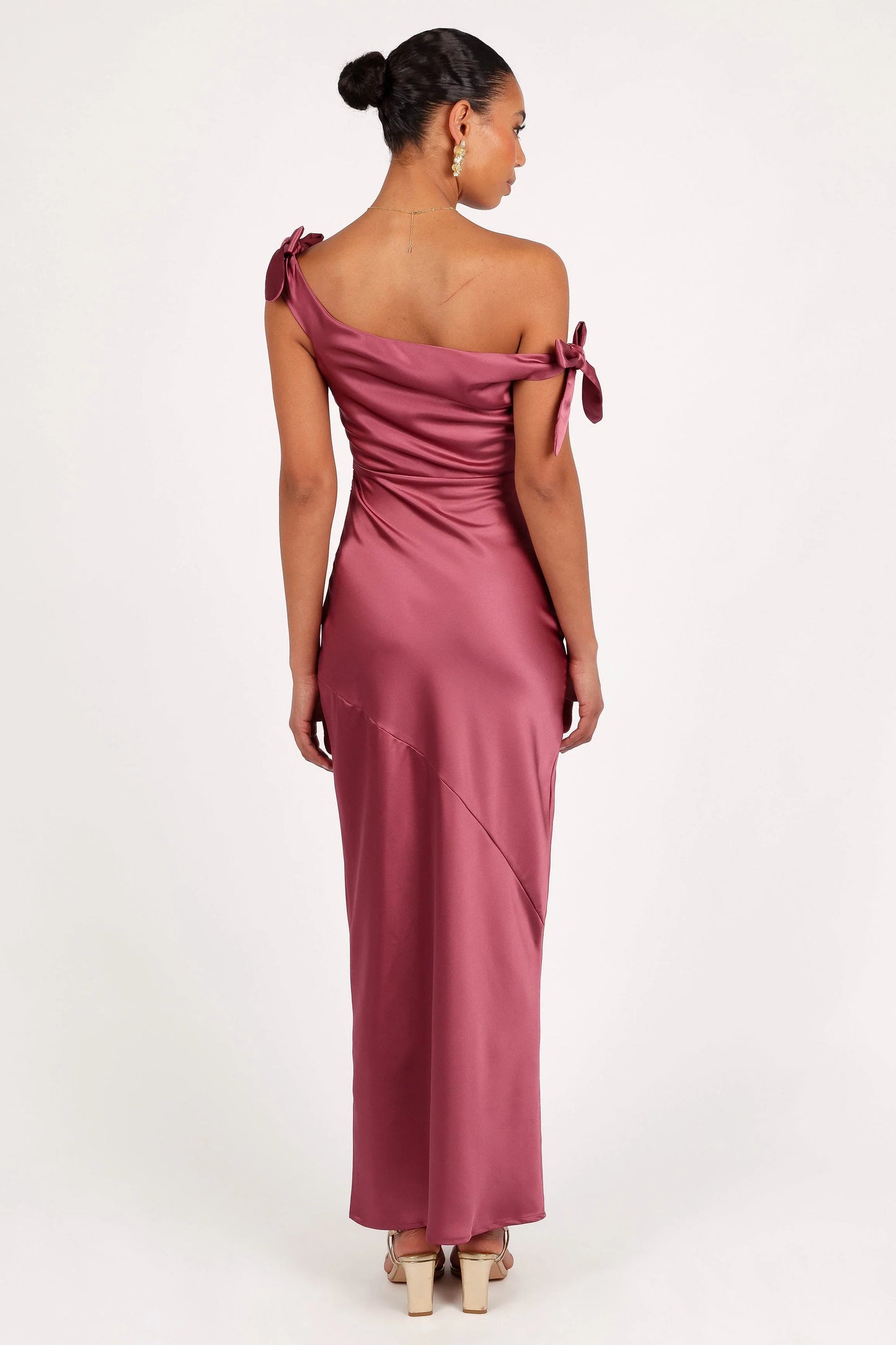 Selma Off Shoulder Maxi Dress Dark Rose
