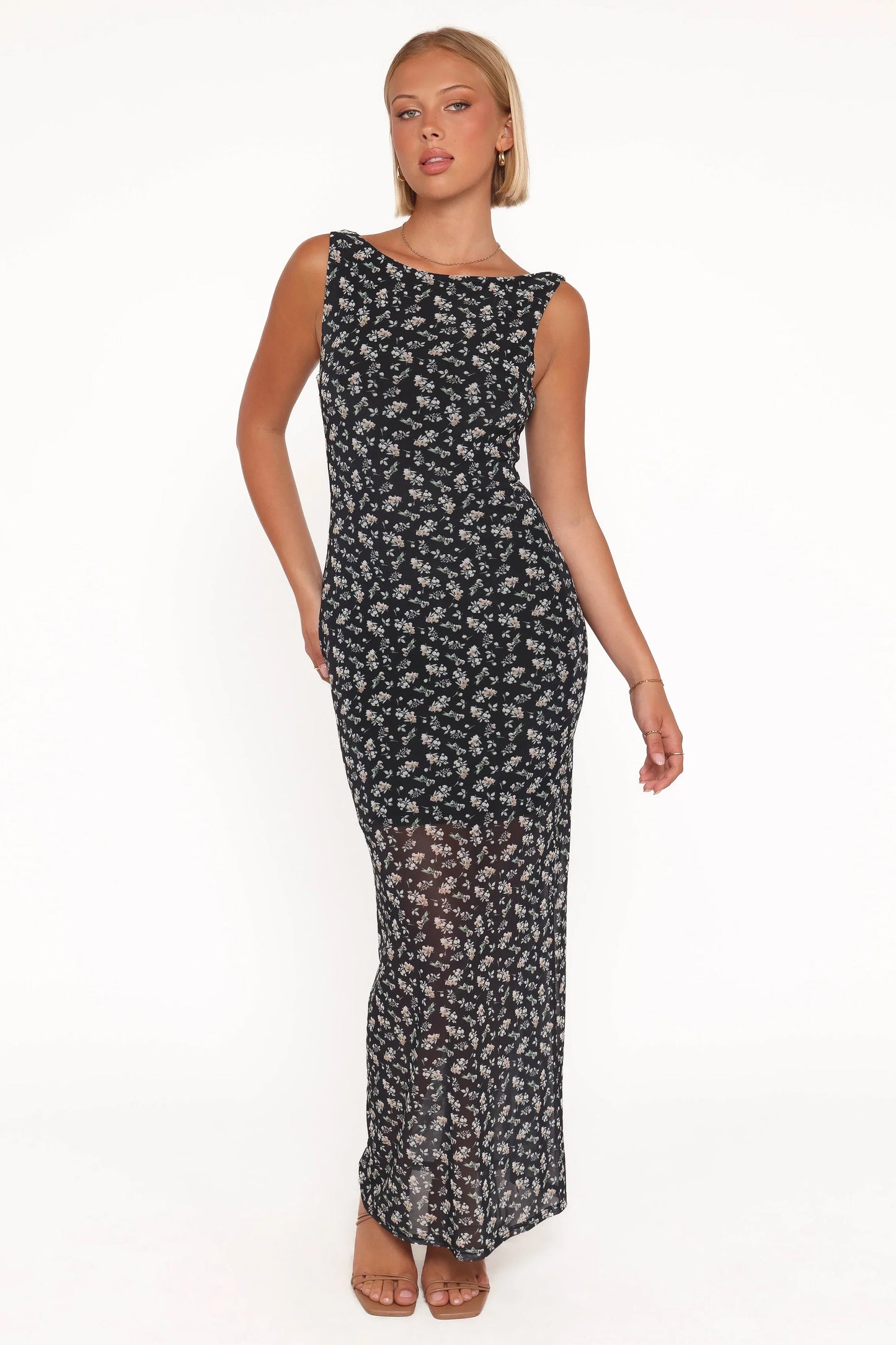 Brissa Maxi Dress Black Floral