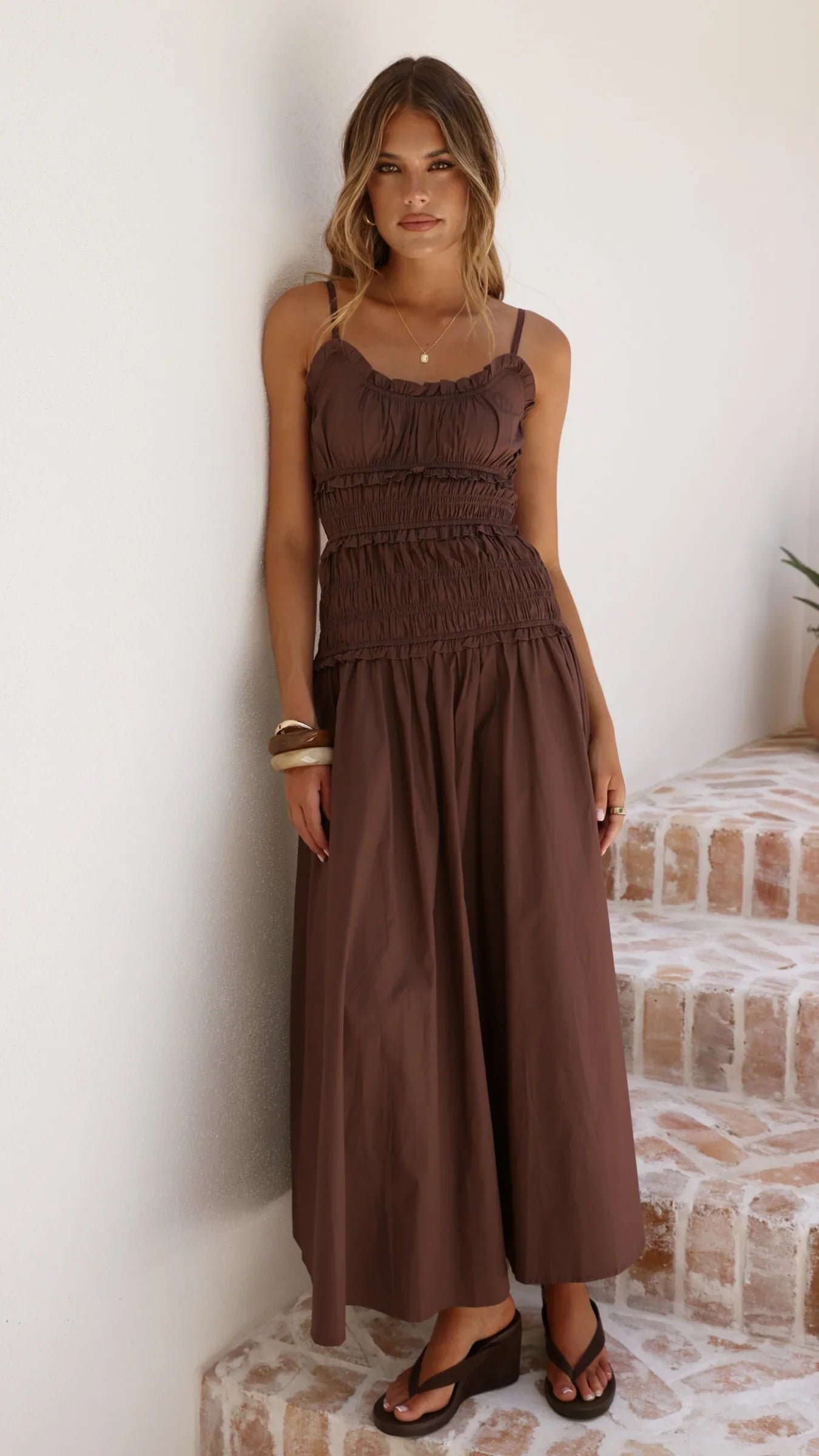 Vida Maxi Dress Brown