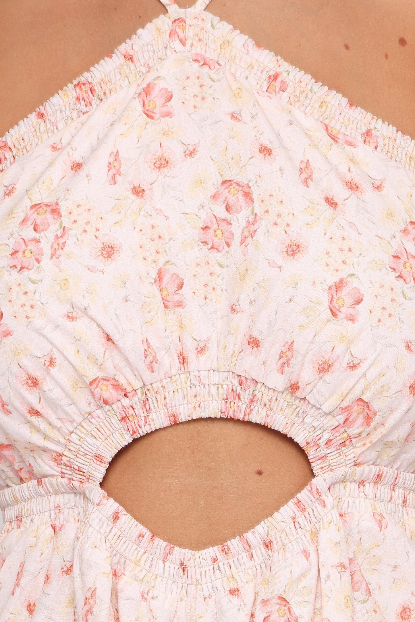 Madeira Jumpsuit Peach Ditsy Floral