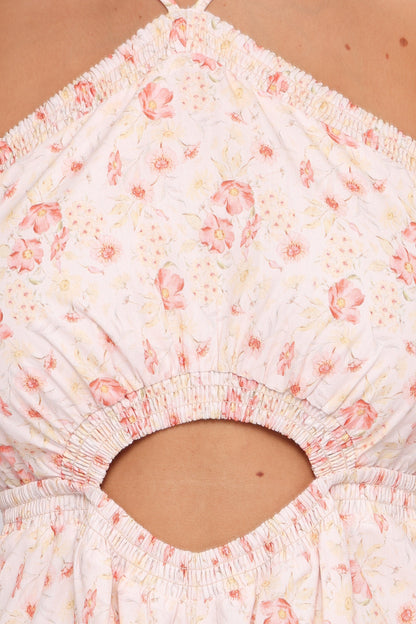 Madeira Jumpsuit Peach Ditsy Floral