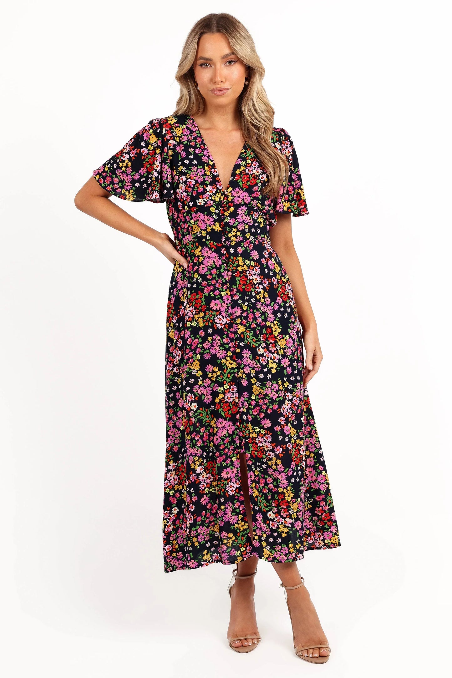 Owena Midi Dress Midnight Daisy