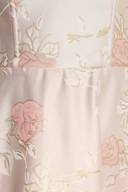 Zaria Midi Dress Pink Floral
