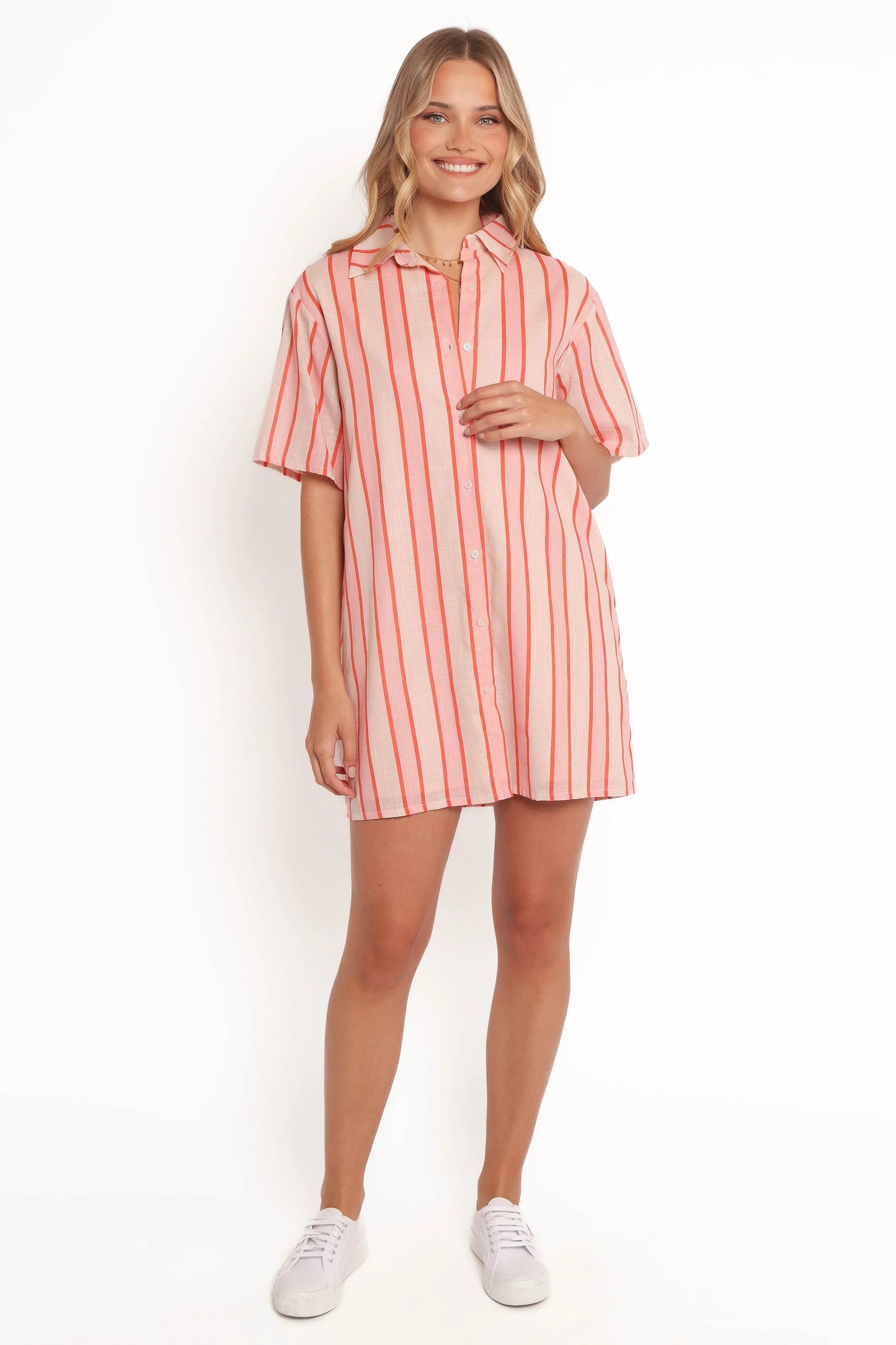 Norah Mini Dress Pink Stripe