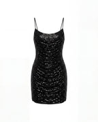Black corset Mini Dress with Sequins