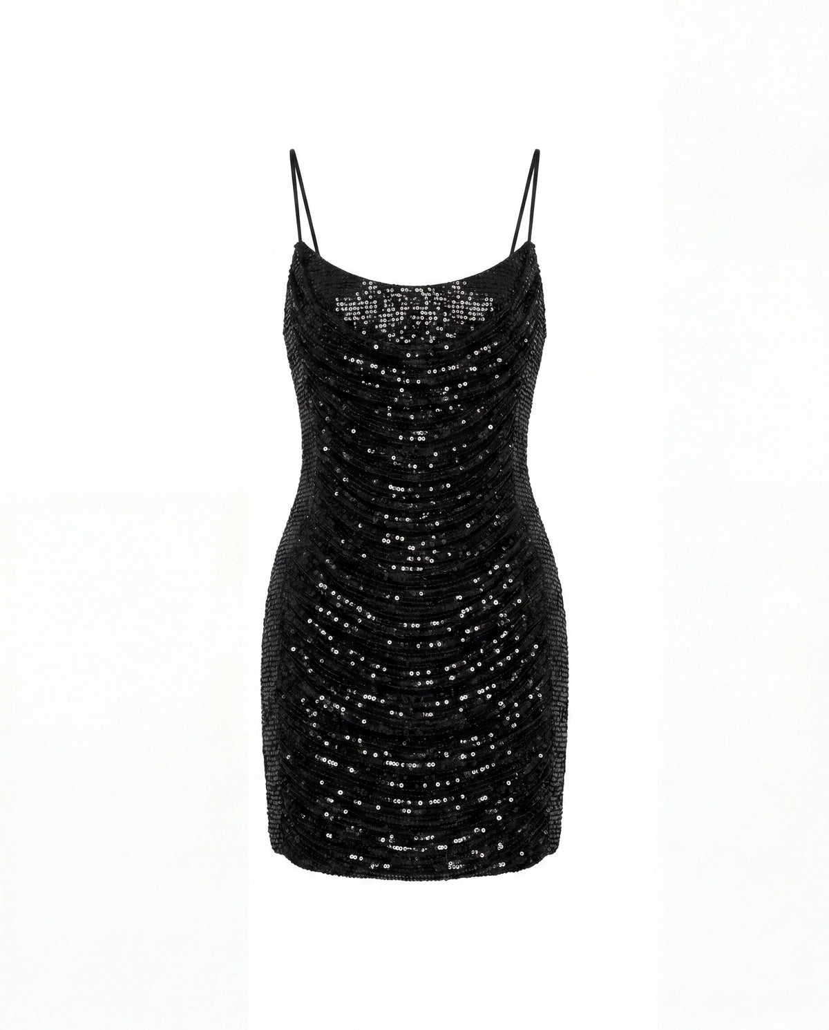 Black corset Mini Dress with Sequins