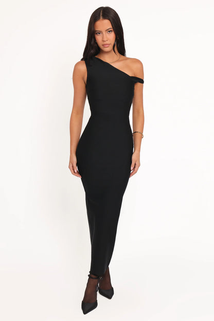 Hudson Off Shoulder Midi Dress Black