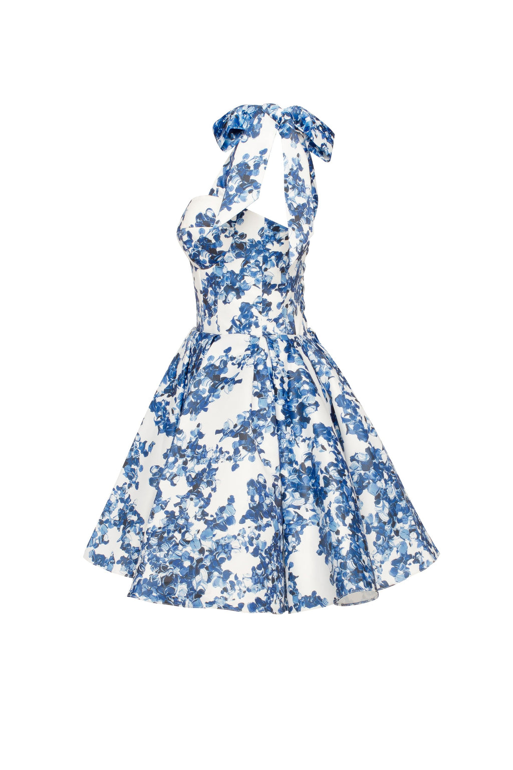 Marvelous blue hydrangea mini dress on straps Garden of Eden