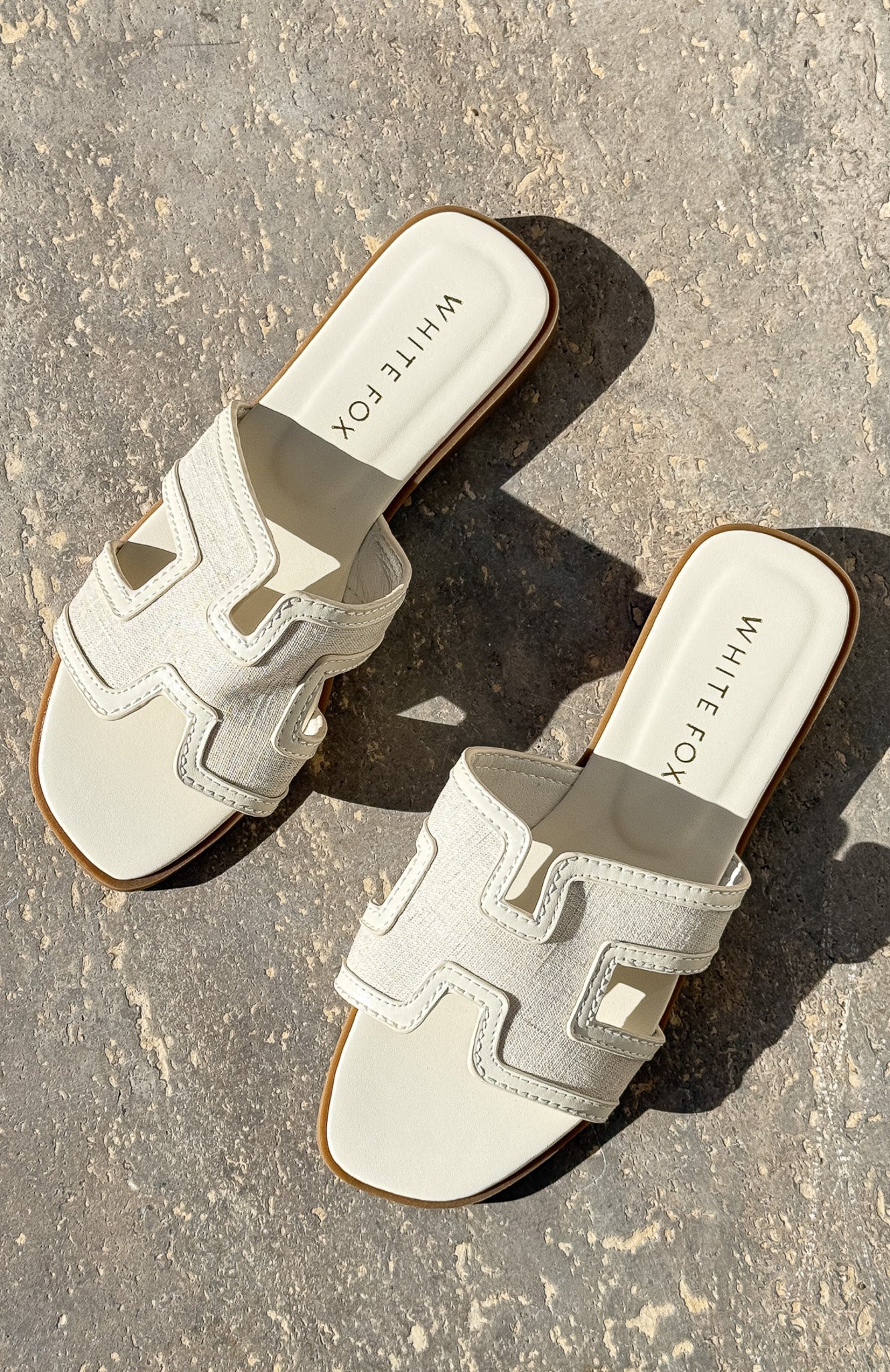 Sophia Canvas Sandals Cream Natural
