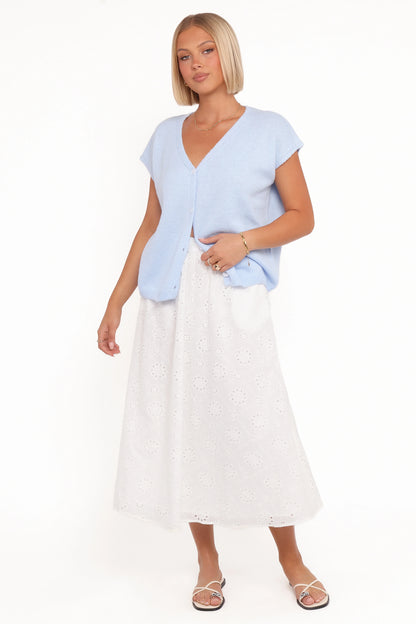 Mariana Knit Vest Pale Blue