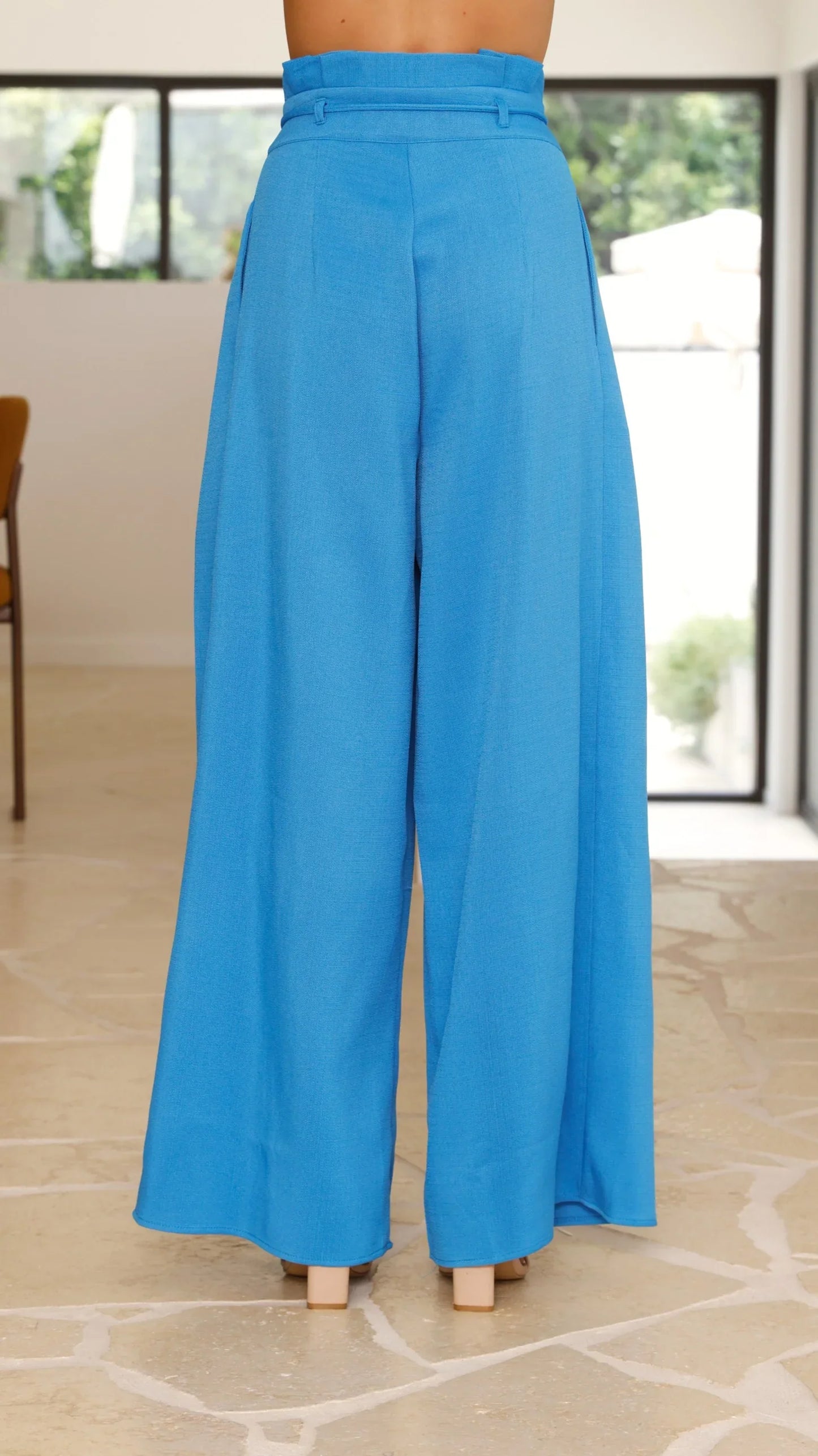 Melinda High Waist Pants Blue