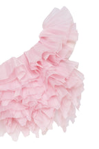 Flirty ruffled one shoulder organza pink top Midnight Walk
