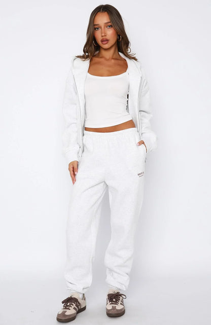 Cant Miss It Sweatpants Grey Marle Rose Gold