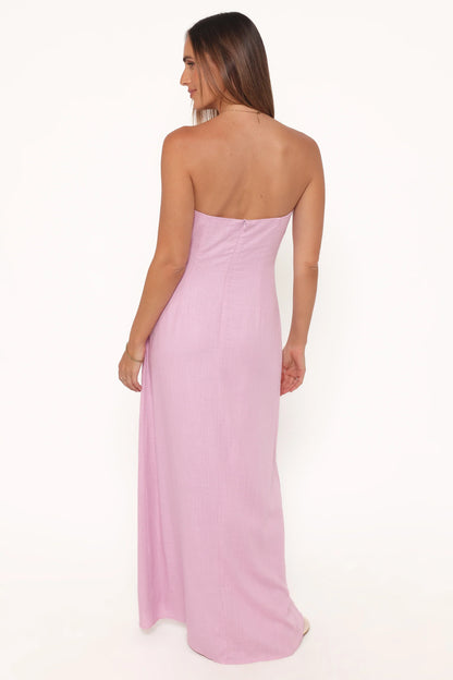 Bolton Strapless Maxi Dress Lavender