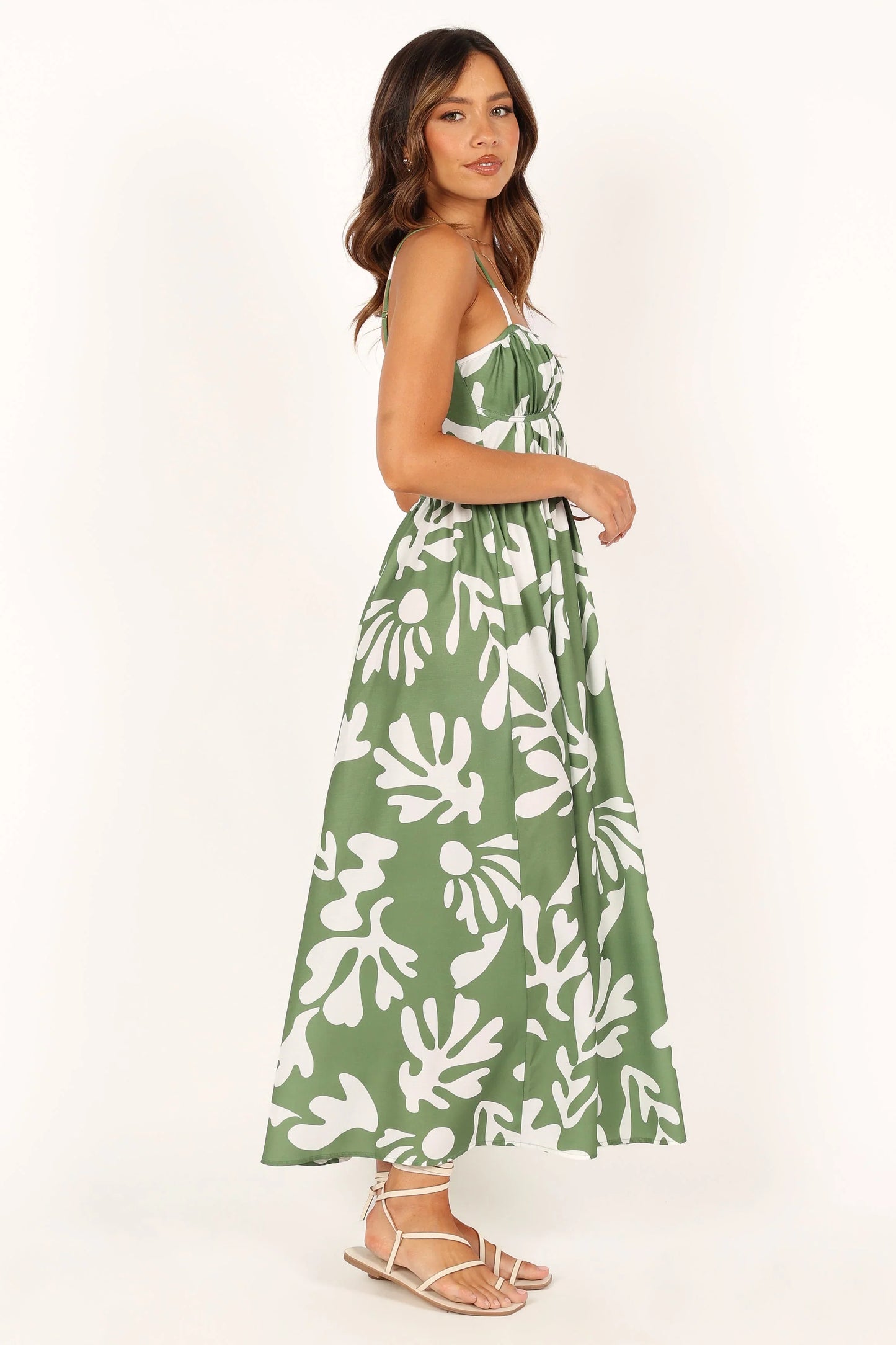 Payton Midi Dress Khaki