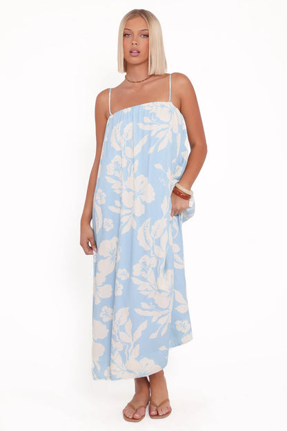 Margherita Maxi Dress Blue Hibiscus