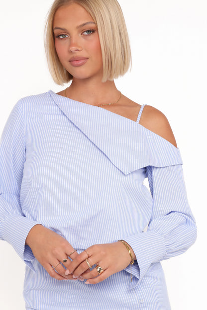Broderick Midi Dress Blue Stripe
