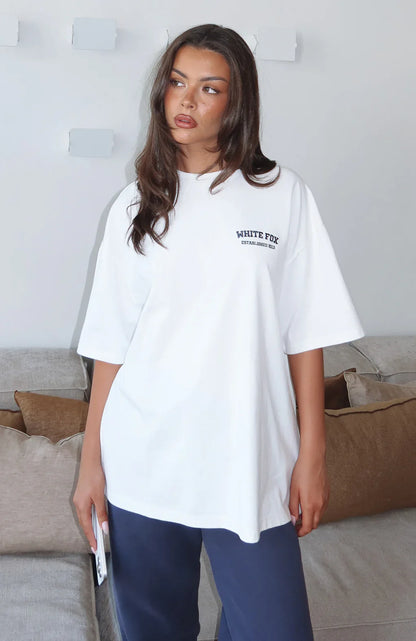 Cant Miss It Oversized Tee White