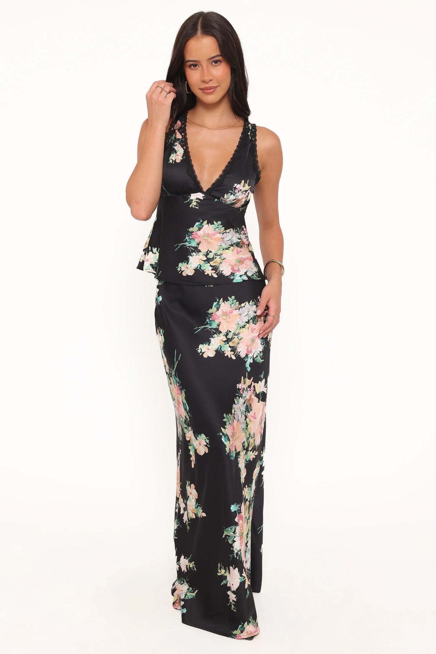 Kelso Top Black Floral