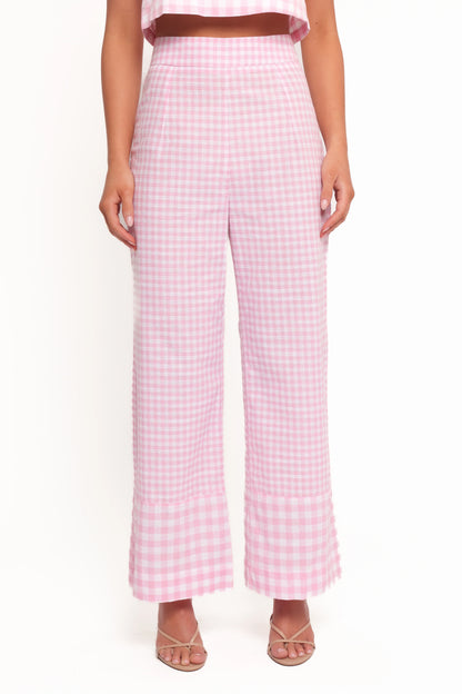 Devlin Cotton Pant Pink Gingham