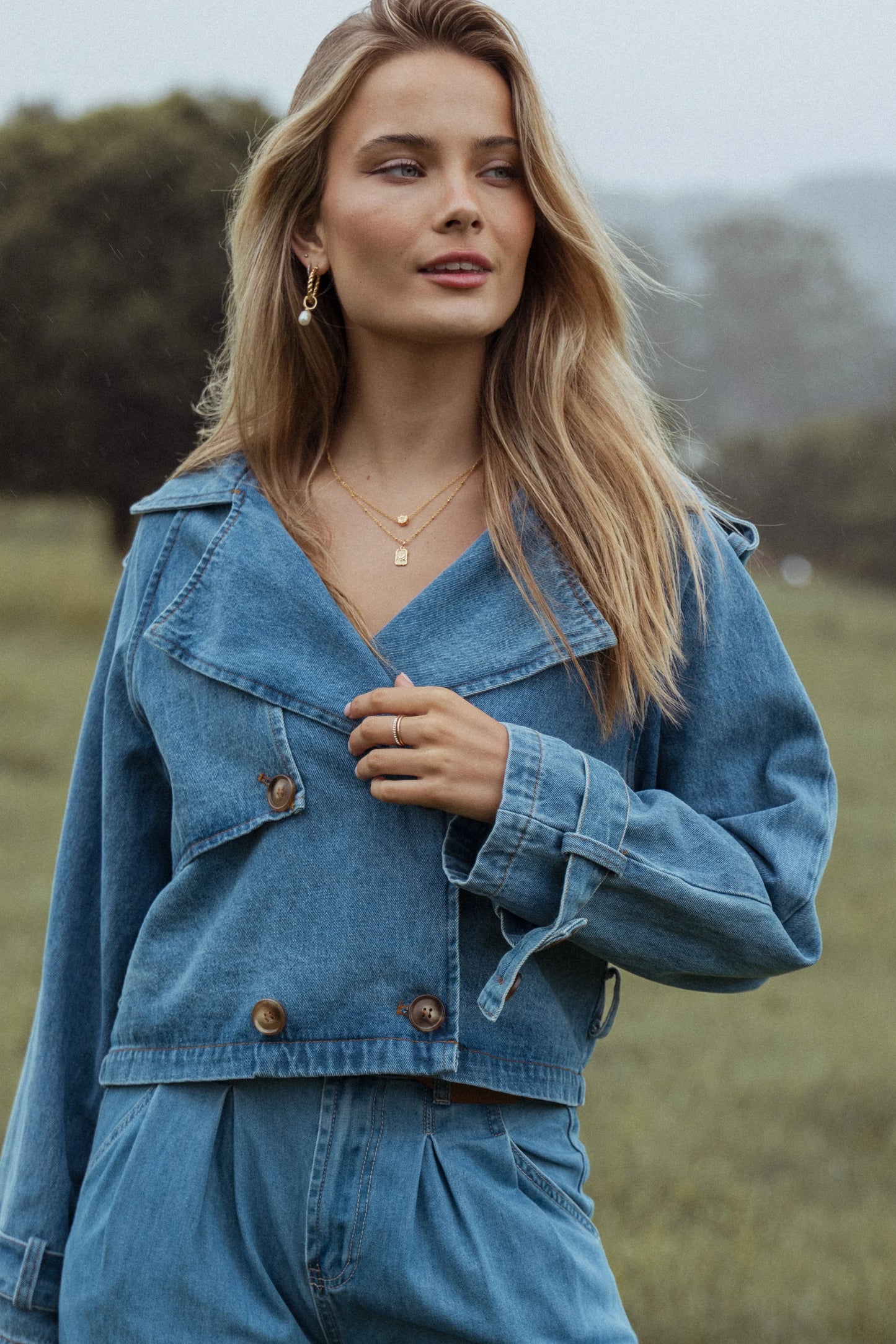 Westwood Waist Tie Denim Jacket Denim