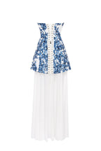 2 in 1 blue hydrangea mini with a detachable underskirt