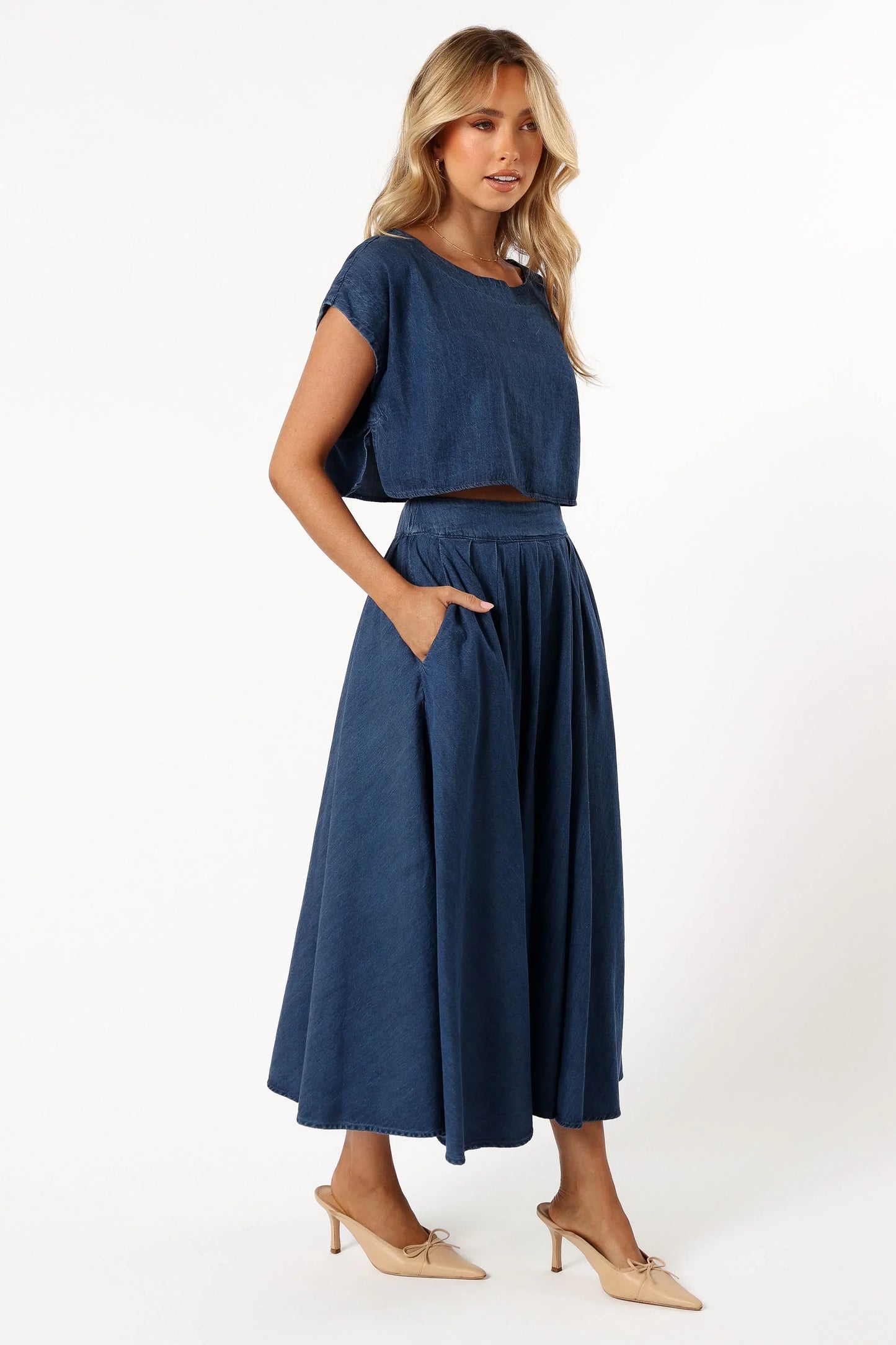 Rylie Two Piece Set Dark Denim