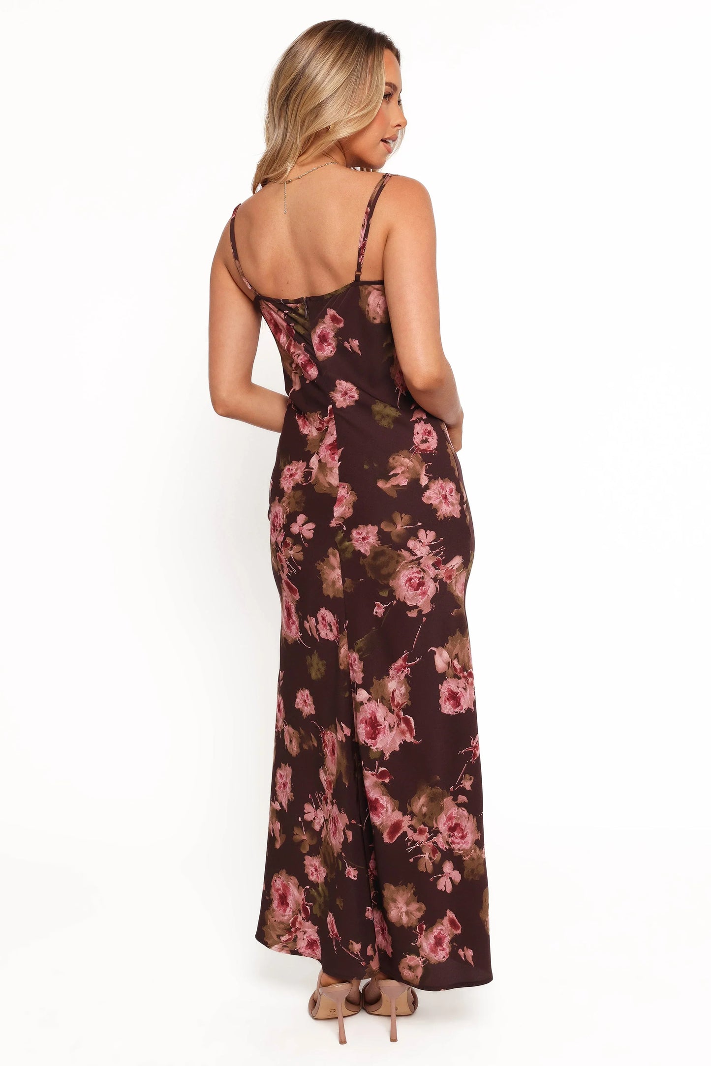 Enya Maxi Dress Chocolate Floral