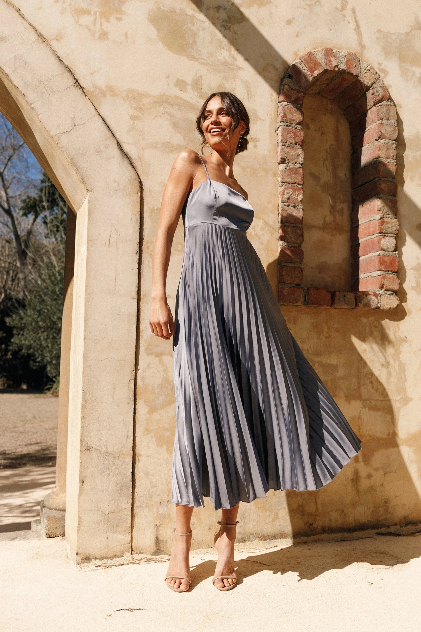 Keegan Maxi Dress Steel Gray
