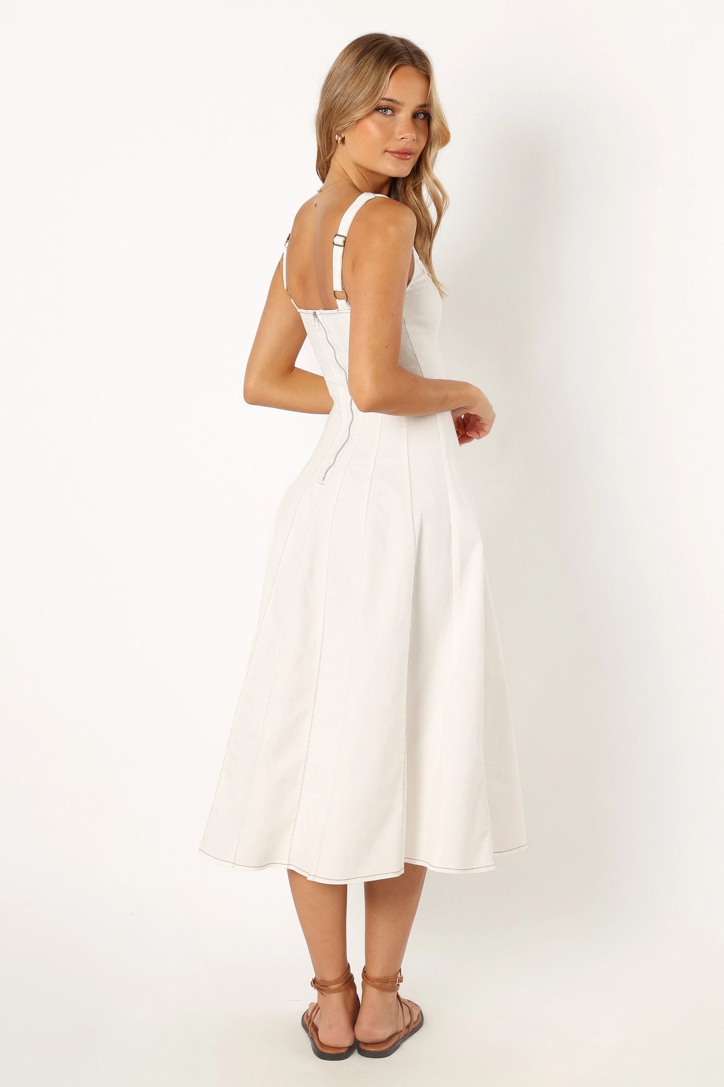 Una Midi Dress White