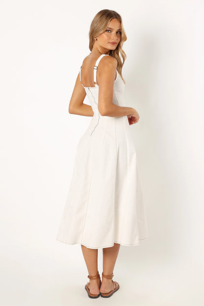 Una Midi Dress White