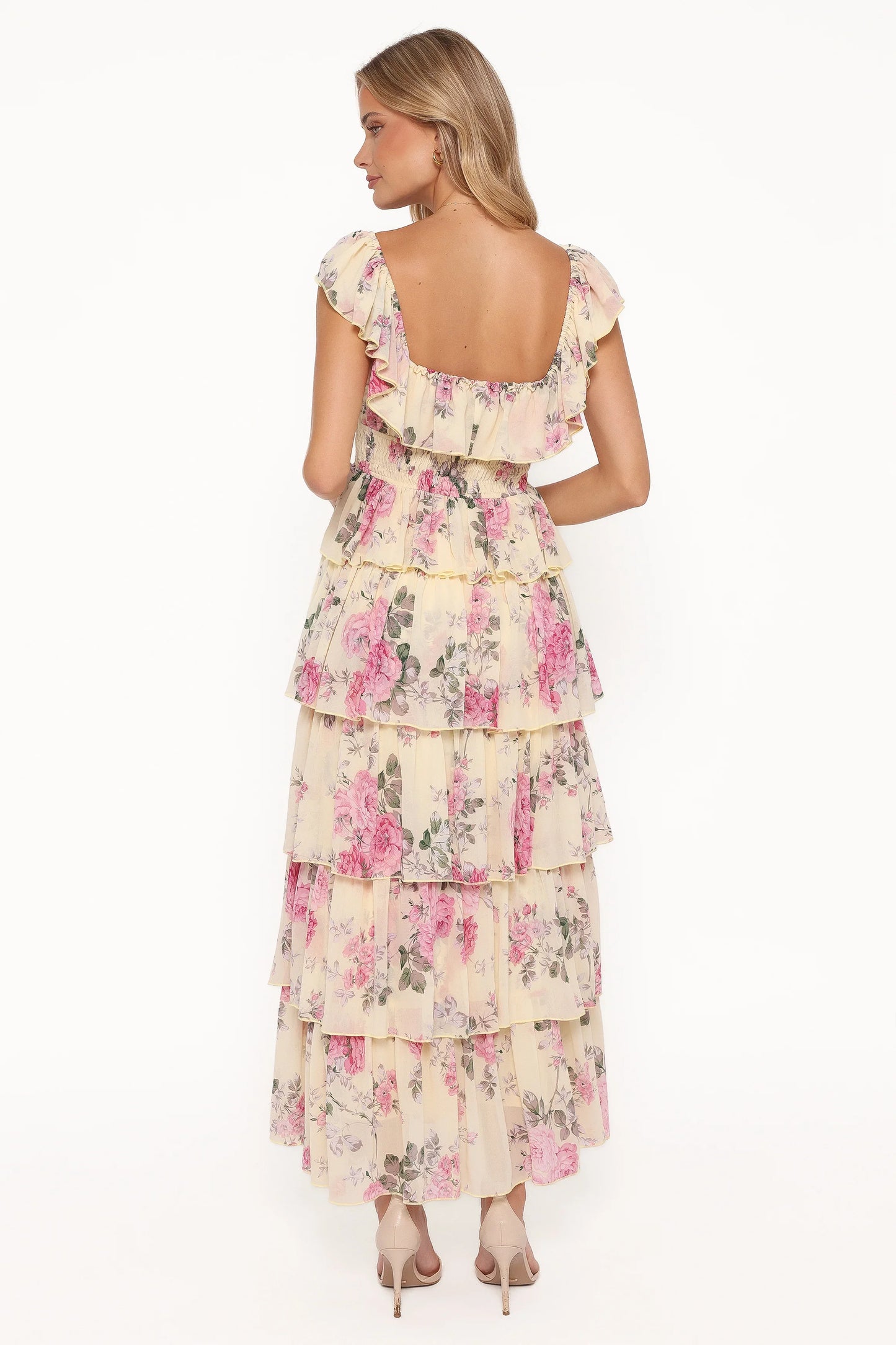 Belle Maxi Dress Yellow Floral