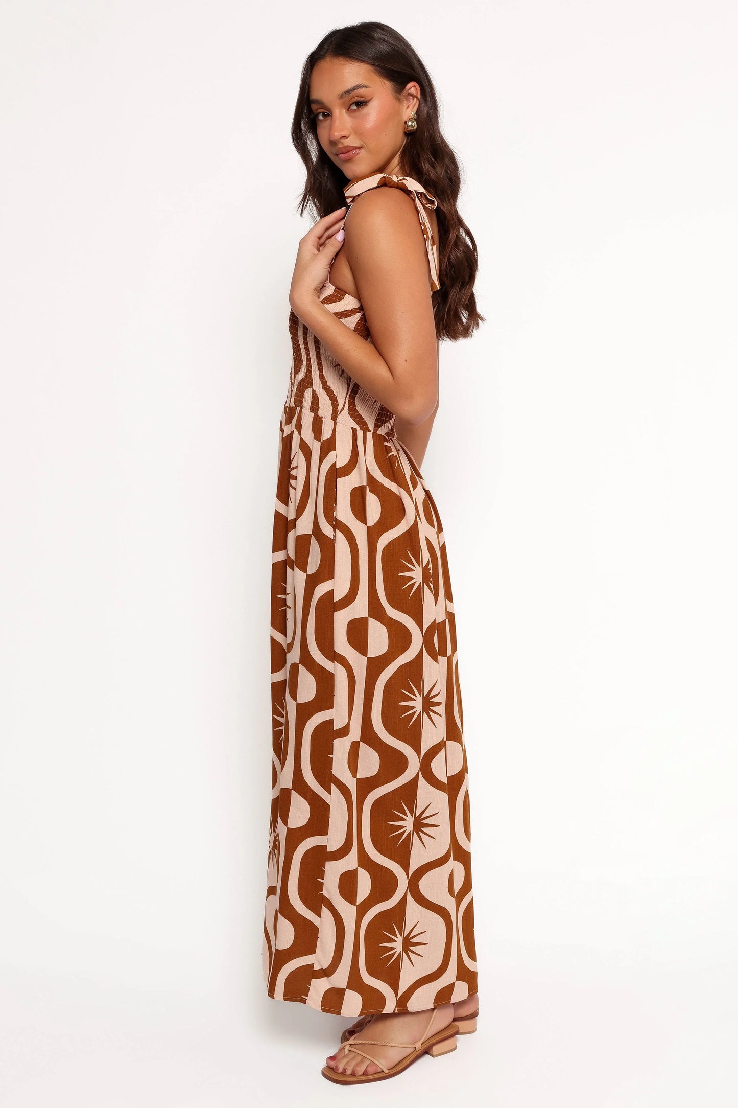 Ginelle Jumpsuit Tan Print