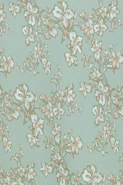 Yolanda Long Sleeve Maxi Dress Sage Green Floral