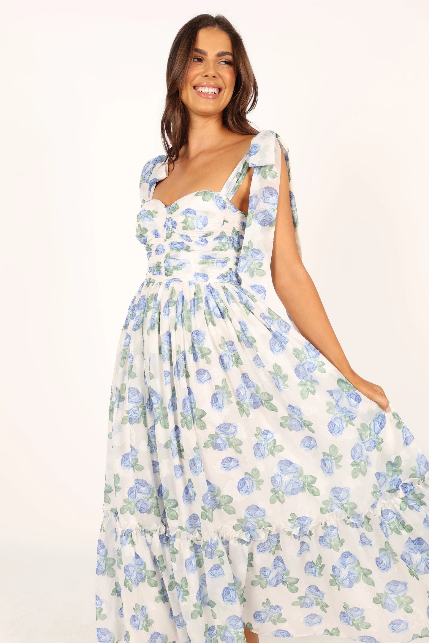 Floret Midi Dress Blue