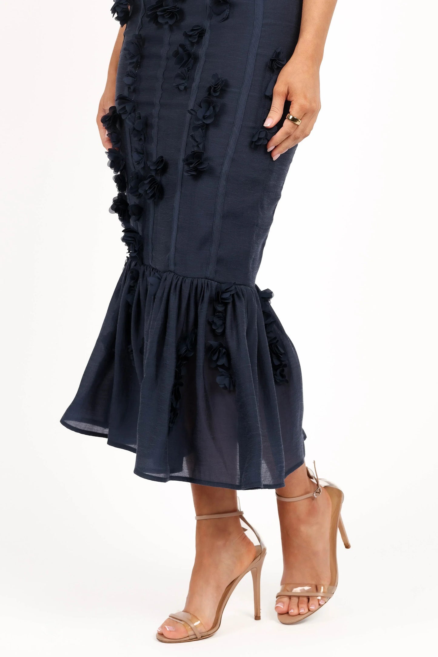 Posedly Midi Dress Navy