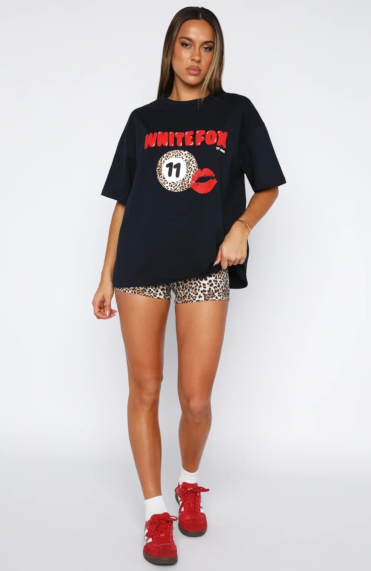 11th Street Shes So Lucky Bike Shorts Leopard Splice