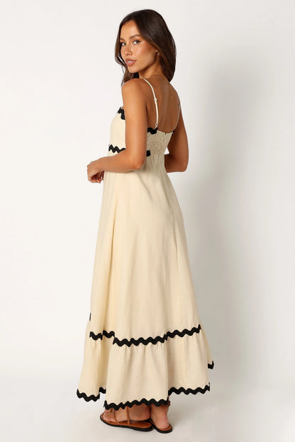 Yana Maxi Dress Cream Black