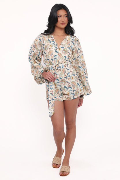Soul Belted Romper Paisley