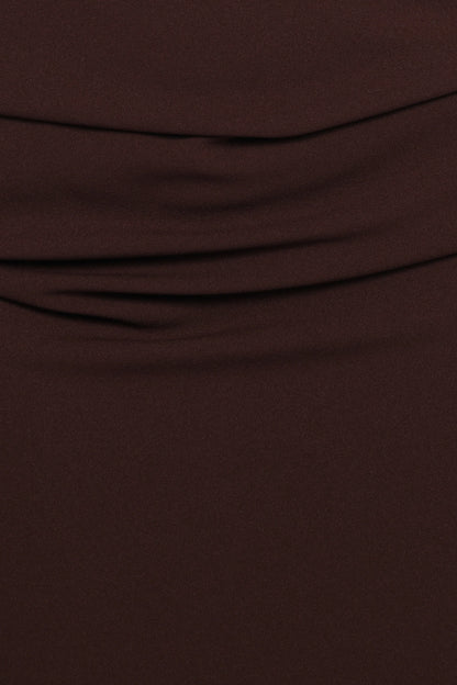 Ongelique Halterneck Maxi Dress Brown