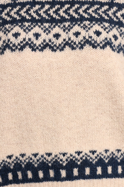 Lincoln Fair Isle Knit Sweater Navy