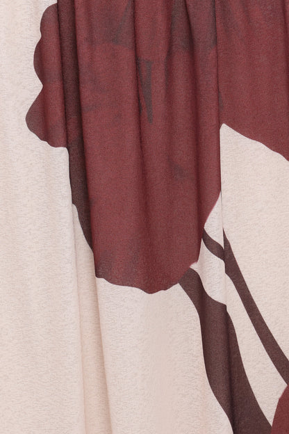 Cascade Maxi Skirt Cream Brown Floral