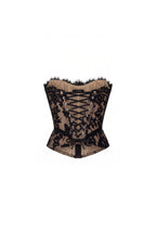 Beige corset with Chantilly lace