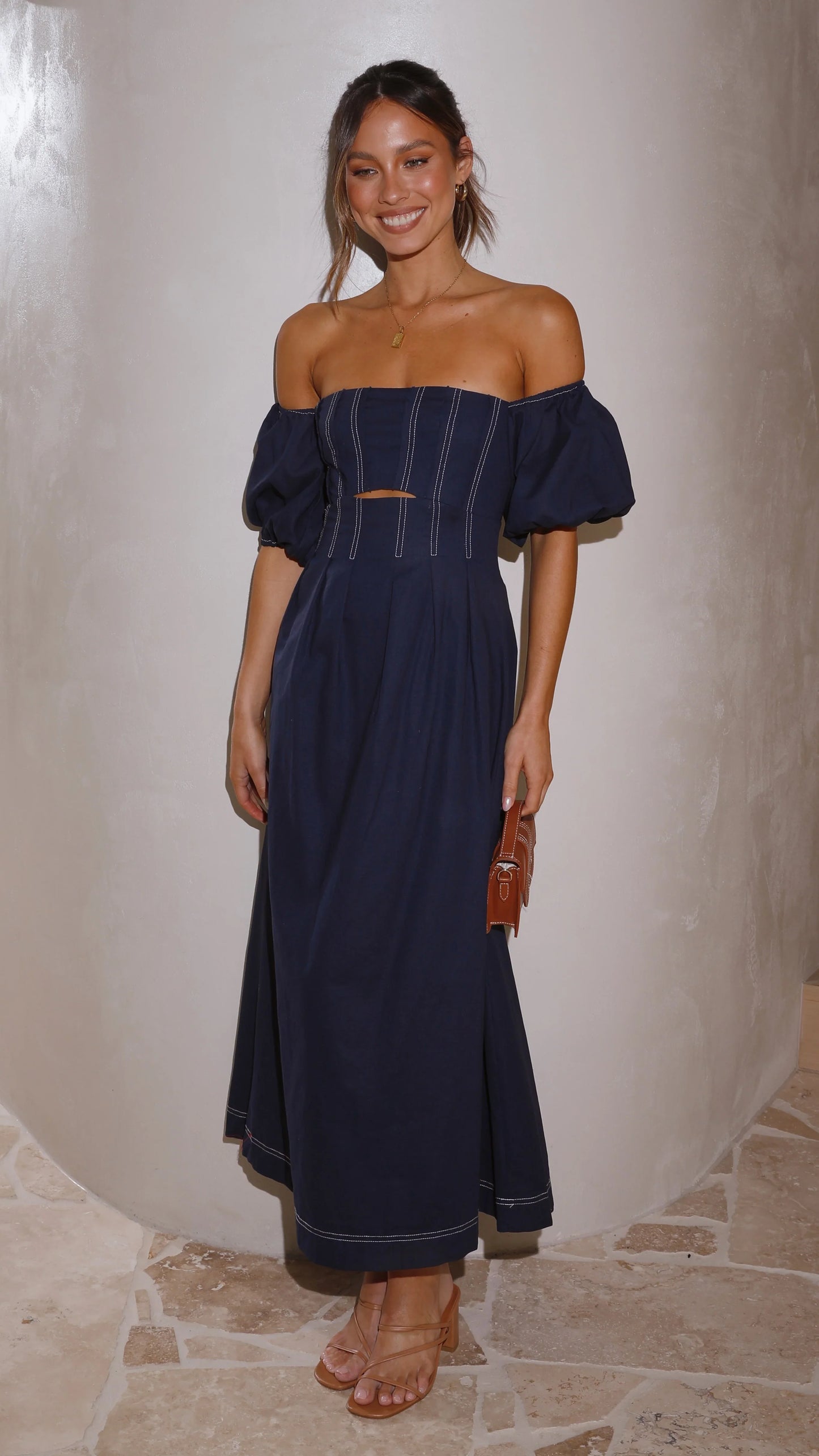 Claira Midi Dress Navy