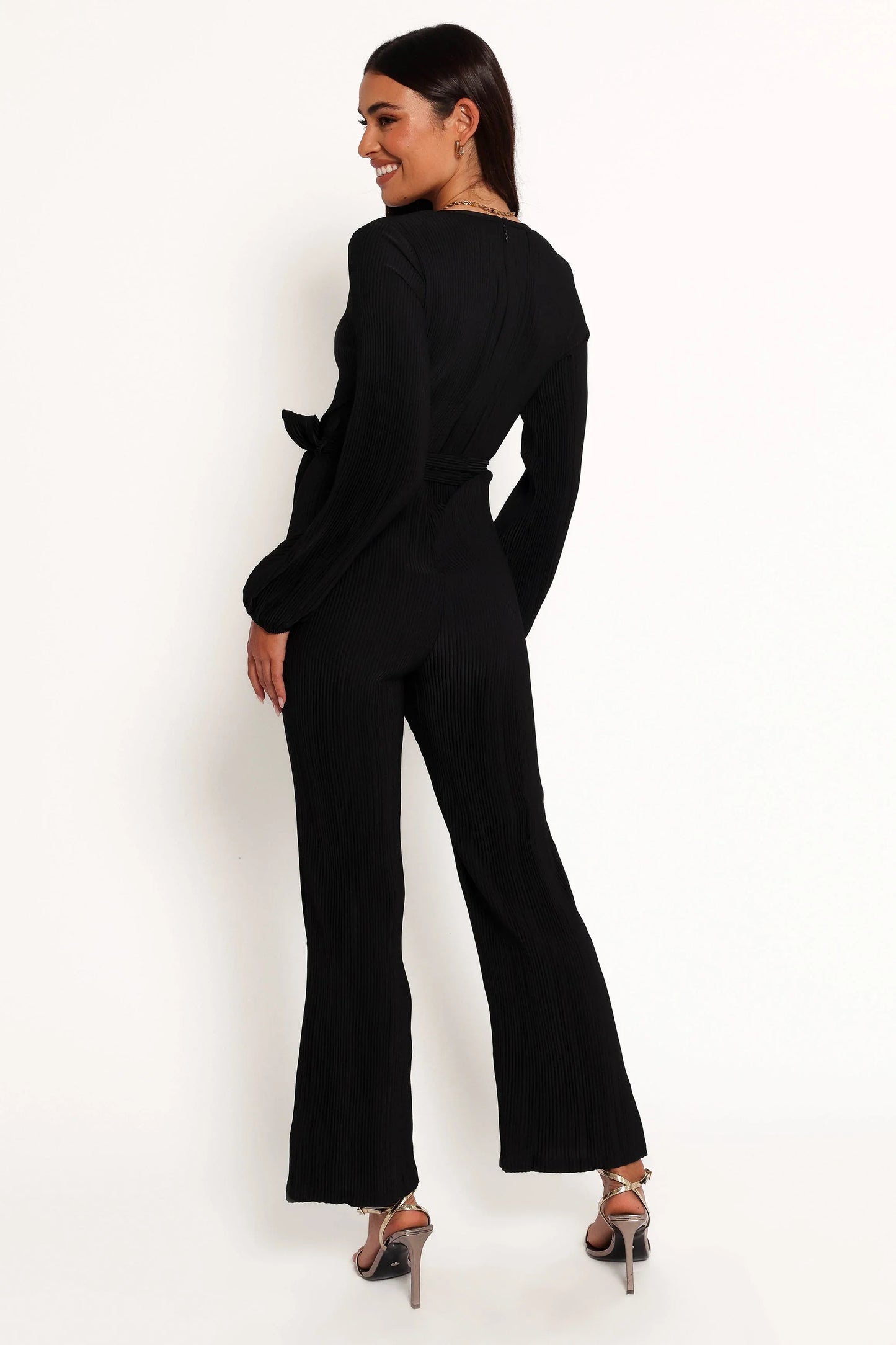 Solange Plisse Jumpsuit Black