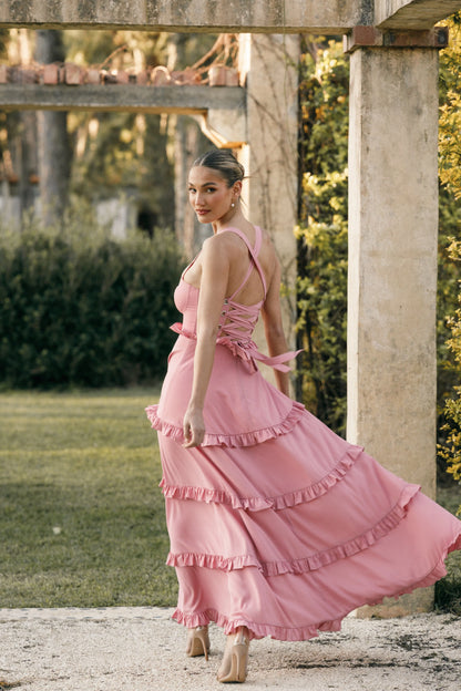 Lillee Tiered Maxi Dress Mauve